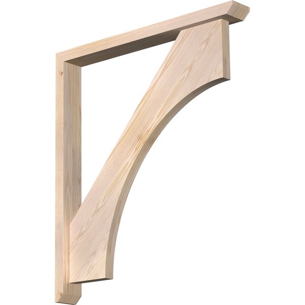 Ekena Millwork Westlake Slat Smooth Bracket w/ Offset Brace, Douglas Fir, 3 1/2"W x 30"D x 34"H BKT0402X30X34WTL06SDF - main
